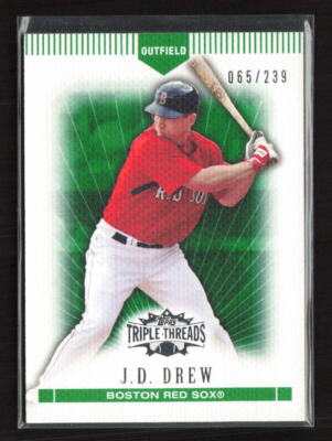 2007 Topps Triple Threads #44 J.D. Drew Emerald /239