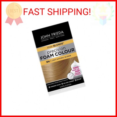 John Frieda Blonde Permanent Precision Foam Hair Color, Blonde Hair Dye, 9N Ligh