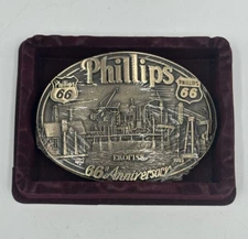 Phillips 66 Belt Buckle LE 66th Anniversary Sealed Limited Edition Solid Brass