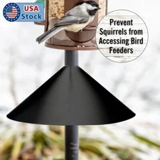 14in Universal Wrap Around Squirrel Baffle Bird Station Feeder Plastic - Black
