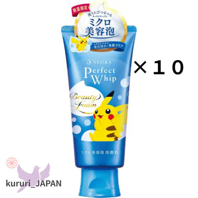 Set of 10 Pokemon Pikachu Facial Cleansing Foam Shiseido SENKA Perfect Whip NEW