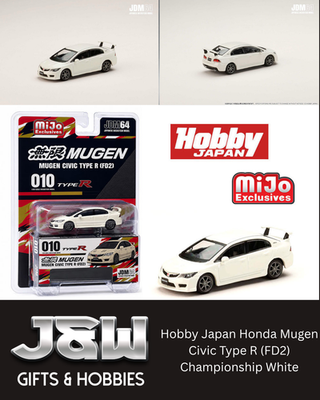 #ad Hobby Japan Honda Mugen Civic Type R FD2 Championship White 1 64 $19.99