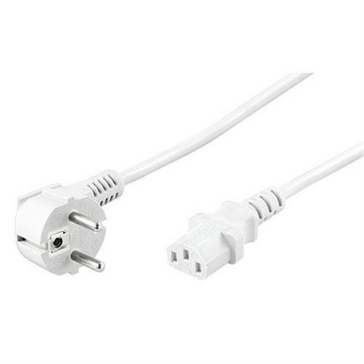 Goobay Netzkabel Anschlusskabel Typ-F abgewinkelt > C13 Kaltgeräte 3 m Weiß