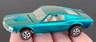 Vintage Hot Wheels Redline 1968 GLOWING AQUA Custom Mustang US - EYE CANDY! NM!!