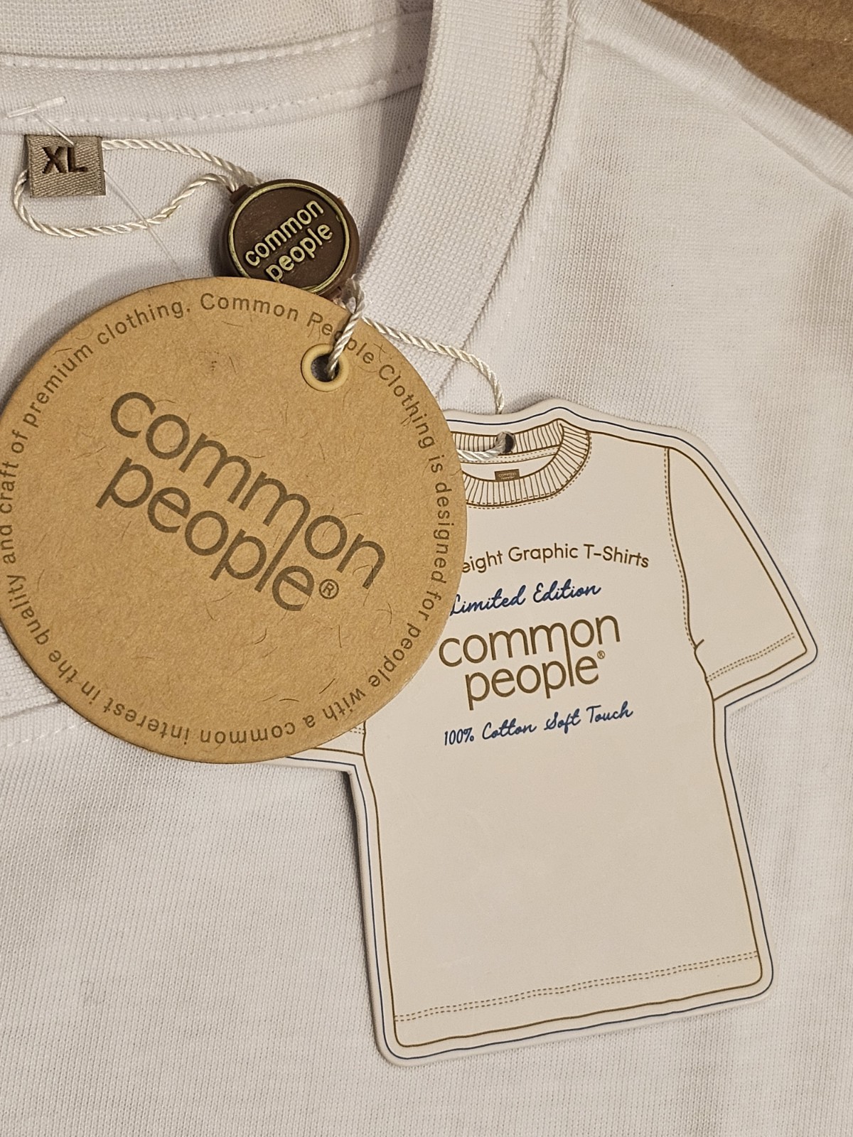 NWT Common People HOT RAMEN 100percent COTTON TSHIRT XL WHITE image 4