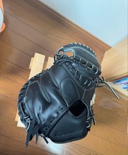 Mizuno Hard Catcher's Mitt 1AJCH26420 Black Small Size Leather Used