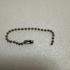 1 TAG CHAIN 4" NICKEL PLATED KEYCHAIN BALL CHAIN 2.4MM BEAD SILVER USA SELLER