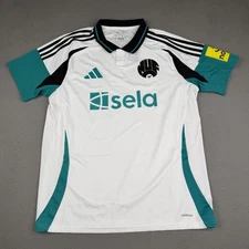 Newcastle United Shirt Mens XL White Green Premier League Soccer Jersey Adidas