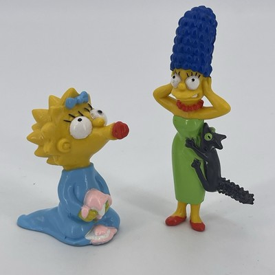 #ad Vintage 1990 The Simpsons Pvc Lot Marge With Snowball And Ice Cream Maggie New $15.97