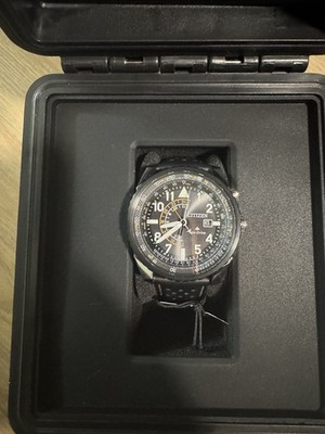 Citizen Eco-Drive Promaster Nighthawk Dual Time Leather Men s Watch BJ7137-07E