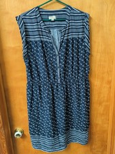 Loft Outlet Dress XL Sleeveless Blue Gray