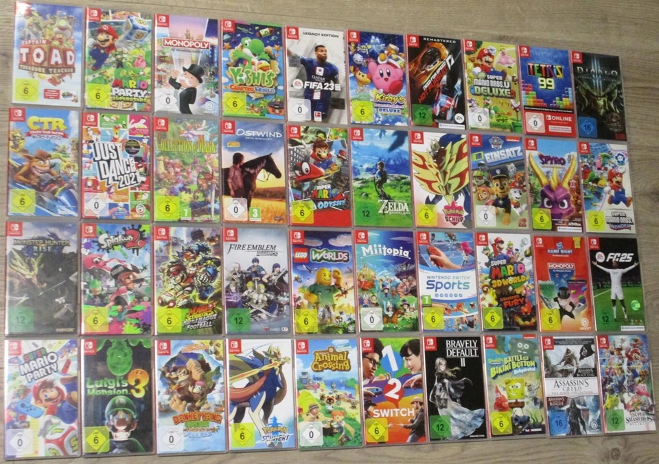 Nintendo Switch Spiele Auswahl New Mario Kart Party Pokemon Zelda auch Switch 2 - Bild 1 von 1