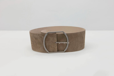 NWT Brunello Cucinelli Women 100% Leather Suede Wide Belt W/Sparkly Buckle  W242