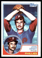 John Denny 1983 Topps #211 Phillies MLB READ FREE SHIPPING AutographDen