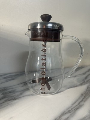 BODUM Chocolatier Hot Chocolate Froth Mixer Glass Pitcher Pot 34oz