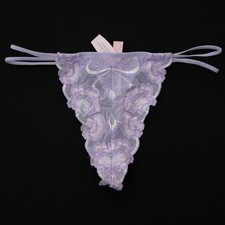 NEW Victoria's Secret VTG Y2K Lace Floral Embroidered String Thong Panty MEDUIM