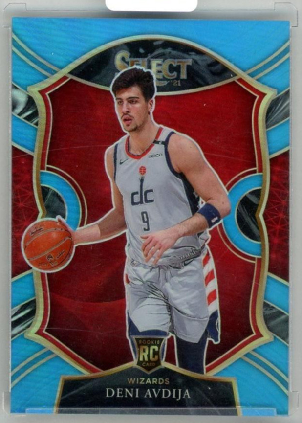 2020-21 Panini Select Deni Avdija /290 Base Concourse Light Blue Parallel