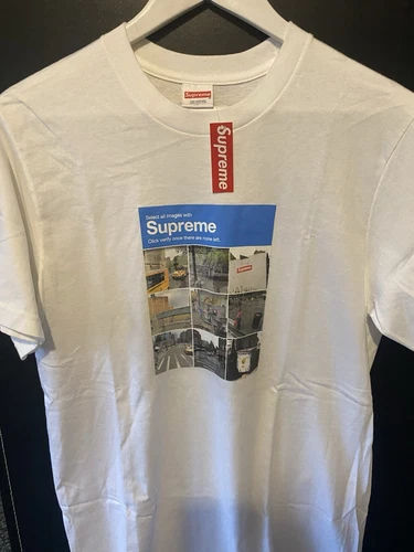 T shirt blanc FW20 Supreme Verify taille S neuf avec étiquette neuf étiquettes deadstock