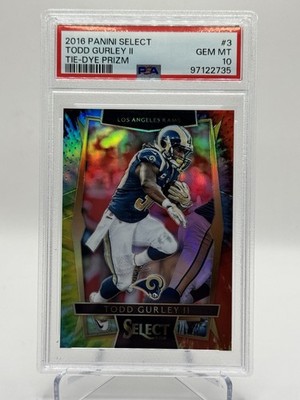 2016 Panini Select - Concourse Todd Gurley II #3 Tie-Dye Prizm /25 Pop 1    