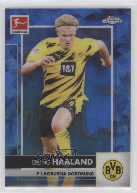 2020-21 Topps Chrome Bundesliga Sapphire Edition Erling Haaland #32 0t4w