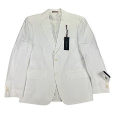 Tommy Hilfiger Mens Modern Fit 100 Linen Solid Sport Coat White 40S