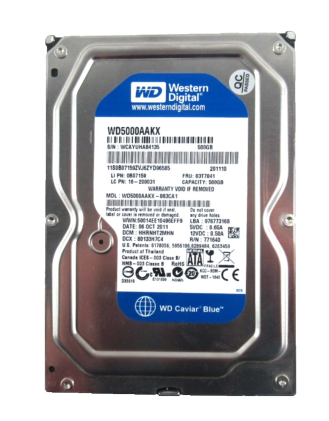 500GB SATA 3.5"" 7200RPM 6Gb/s 16MB HDD - 03T7041