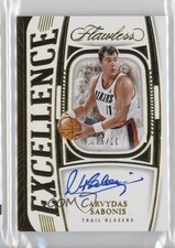 2023-24 Flawless Excellence Signatures Gold 6/10 Arvydas Sabonis Auto HOF 7o6