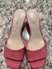 Nine West Kitten Heel Slides In Pink Size 8M