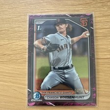 Bowman 2023 Chrome Fuchsia Lunar Refractor Carson Whisenhunt Giants BCP-96 /199