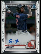 2020 Bowman Chrome #CPA-GJ Gilberto Jimenez Prospect Autographs