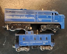 Lionel #212 USMC Alco Diesel A Unit w/6017-50 USMC SP/Type Caboose 58-59 XS118