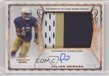 2020 Leaf Trinity Patch Auto Bronze Foil Julian Okwara #PA-JO2 Patch Auto 0g4
