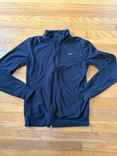 Nike Dri-Fit Women s Black Full-Zip Athletic Training Jacket Size S