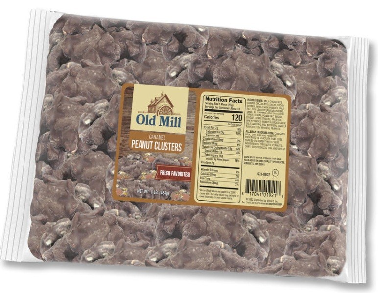 Old Mill Caramel Peanut Clusters Chocolate Covered Candy, 16 oz Bag
