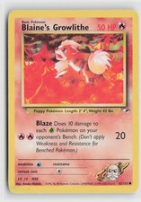 Blaine's Growlithe (62) Unlimited Common Gym Heroes 062/132 MP on eBay
