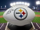 MICHAEL VICK AUTOGRAPH PITTSBURGH STEELERS LOGO F/S FOOTBALL JSA CERTERFIED