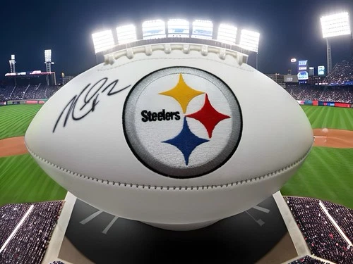 MICHAEL VICK AUTOGRAPH PITTSBURGH STEELERS LOGO F/S FOOTBALL JSA CERTERFIED