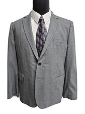 Rag Bone Blazer 44 Gray Stripe 2-Button Notch-Lapel 1-Button Sleeve