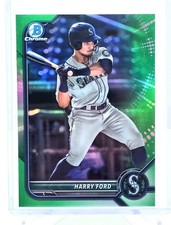 2022 BOWMAN DRAFT - HARRY FORD GREEN REFRACTOR 2/99 CHROME PROSPECT #BDC-137