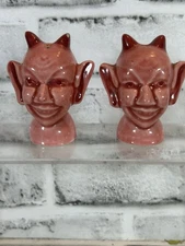 1950’s Ceramic Red Devil Salt And Pepper Shakers (RARE)
