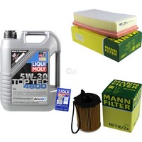 Mann Inspektionspaket 5L Liqui Moly Top Tec 5W-30 FüR CitroëN Jumpy Kasten C5 II