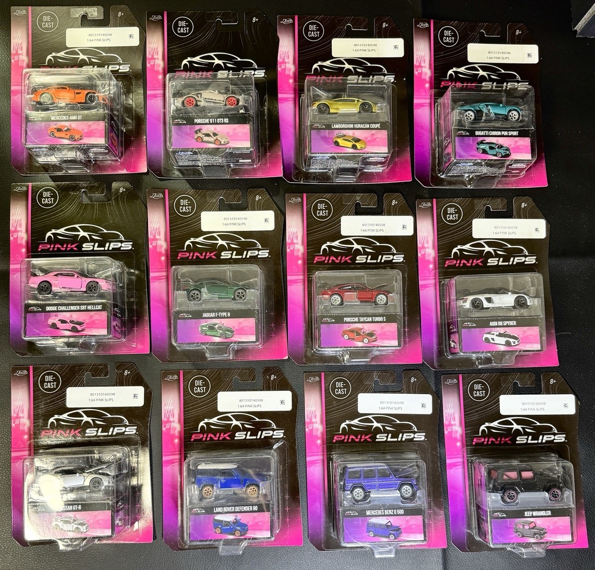 未開封　Jada Toys 1/24 PINKSLIPS　シリーズ 6台セット 2023-24 Jada Pink Slips 12 Car Original Series Complete Set 1:64
