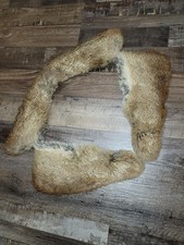 Vintage Fur Collar or Scarf Handmade Quilted Back 46 inches Long