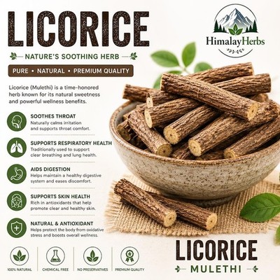 Organic Mulethi Licorice Root | Natural Ayurvedic Herb