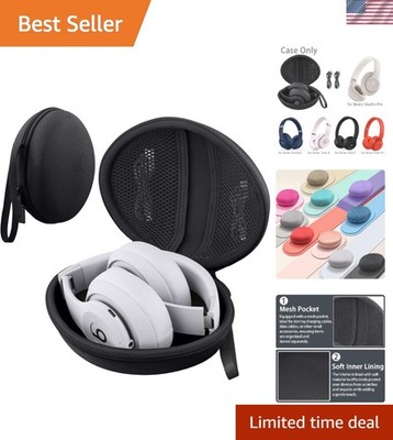 Stylish Black Hard Case for Beats Studio 3 & Solo4 - Lightweight and Shockproof