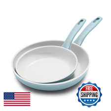 Greenpan Dover 8 And 10 2 Piece Frying Pan Sk...