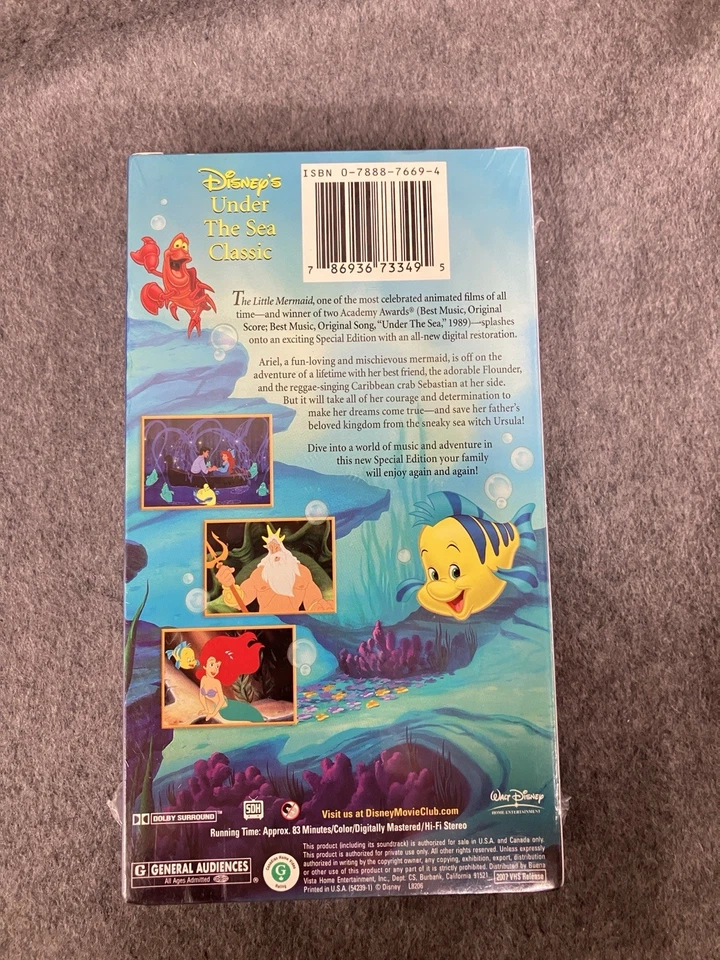 The Little Mermaid 2007 VHS Movie Club Slip Case Brand New Sealed - Image 4 of 4