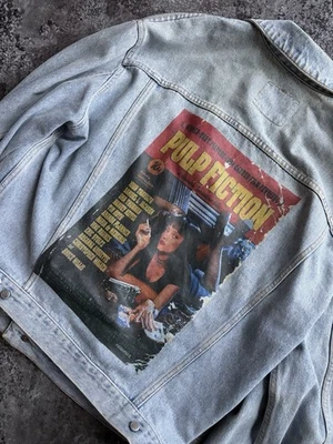 Chaqueta Denim De Colección Schott NYC Pulp Fiction L Hecha en Italia Película Tarantino De Colección - Imagen 1 de 4