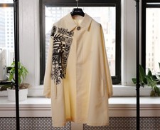 Yohji Yamamoto Femme Vintage Graphic Oversized Wool Coat Archive FW92 , Size S 