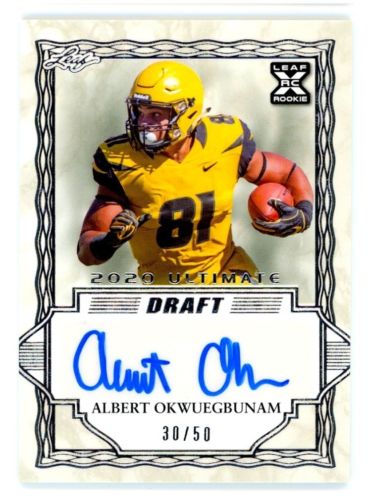 Albert Okwuegbunam Leaf Ultimate Draft Autographs Xrc #BAAO2 Base